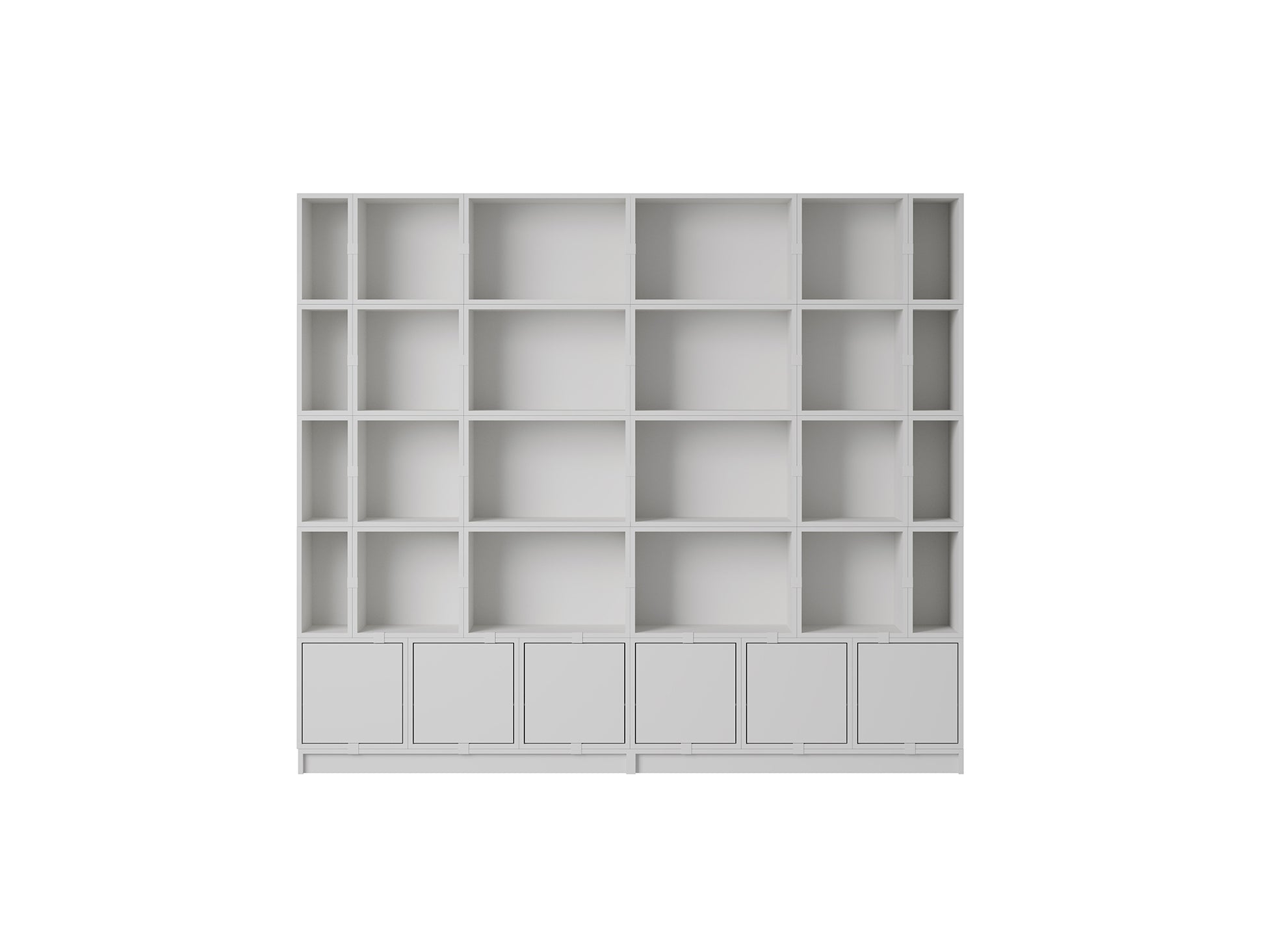 Stacked Storage System - Bookcase / Configuration 1 / Grey  by Muuto 