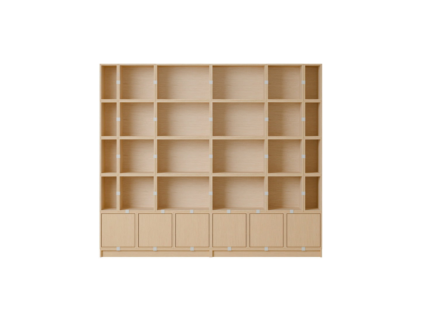 Stacked Storage System - Bookcase / Configuration 1 / Oak by Muuto 