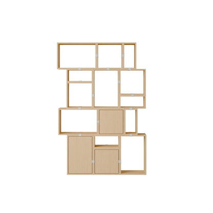 Stacked Storage System - Bookcase / Configuration 2 / Oak by Muuto