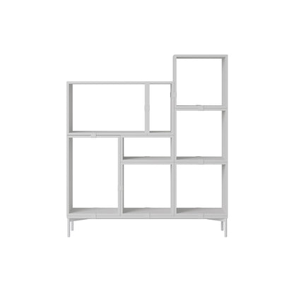 Stacked Storage System - Bookcase / Configuration 5 / Grey by Muuto