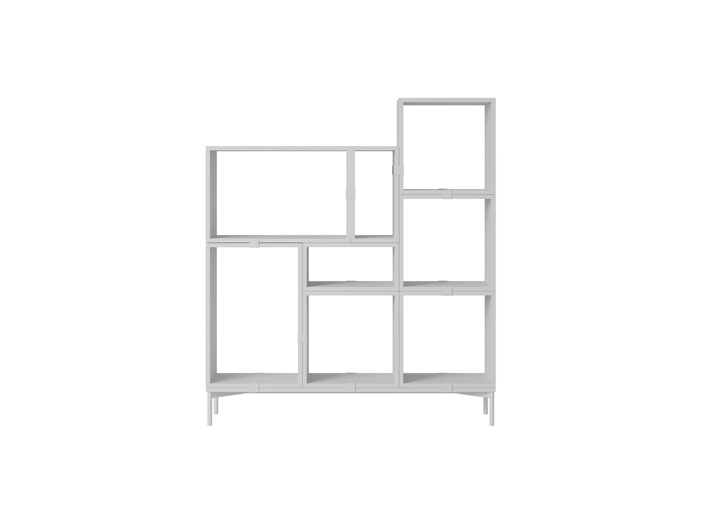 Stacked Storage System - Bookcase / Configuration 5 / Grey by Muuto