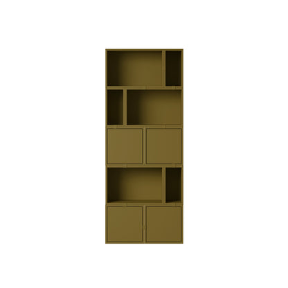 Stacked Storage System - Bookcase / Configuration 8 / Brown Green by Muuto