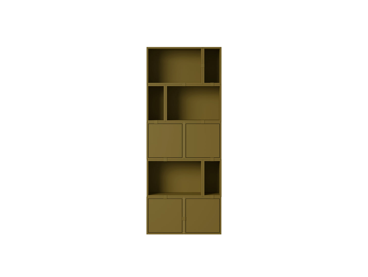 Stacked Storage System - Bookcase / Configuration 8 / Brown Green by Muuto