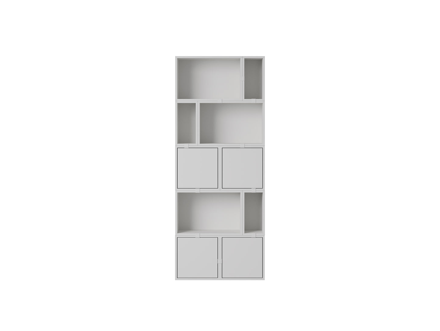 Stacked Storage System - Bookcase / Configuration 8 / Grey by Muuto