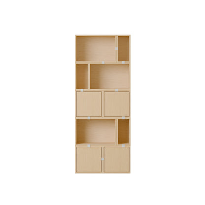 Stacked Storage System - Bookcase / Configuration 8 / Oak by Muuto