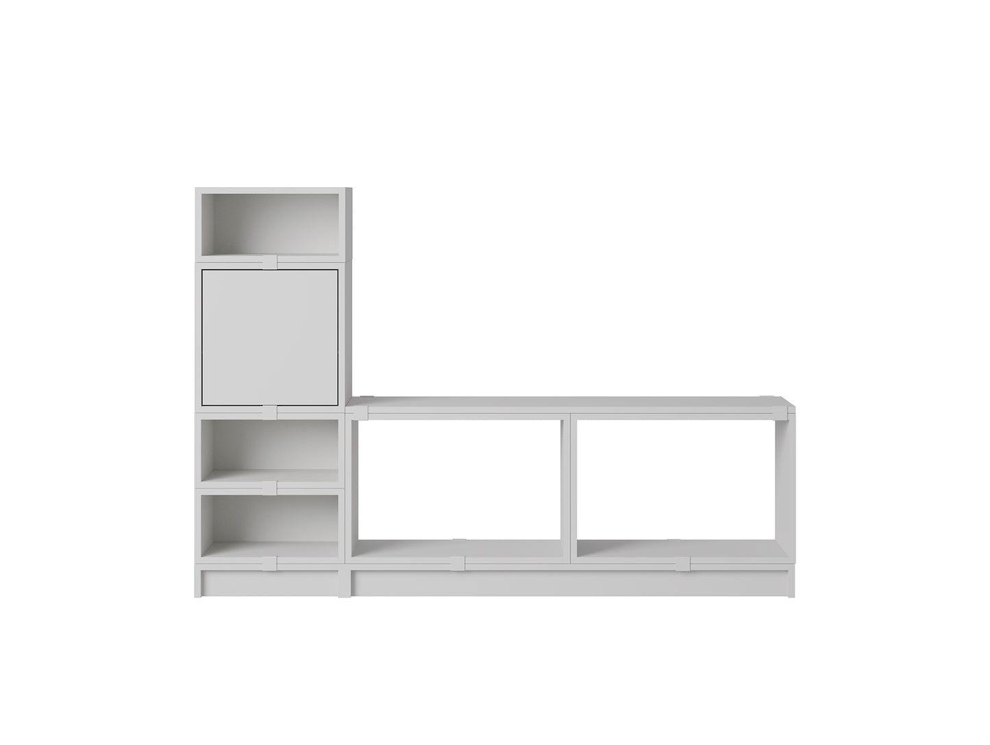 Stacked Storage System - Hallway Storage by Muuto - Configuration 1 / Grey