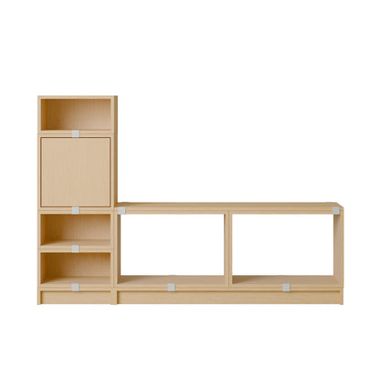 Stacked Storage System - Hallway Storage by Muuto - Configuration 1 / Oak