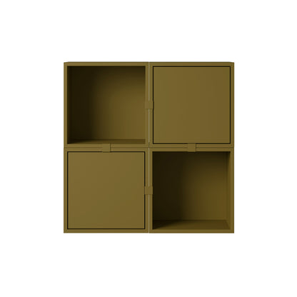 Stacked Storage System - Hallway Storage by Muuto - Configuration 4 / Brown Green