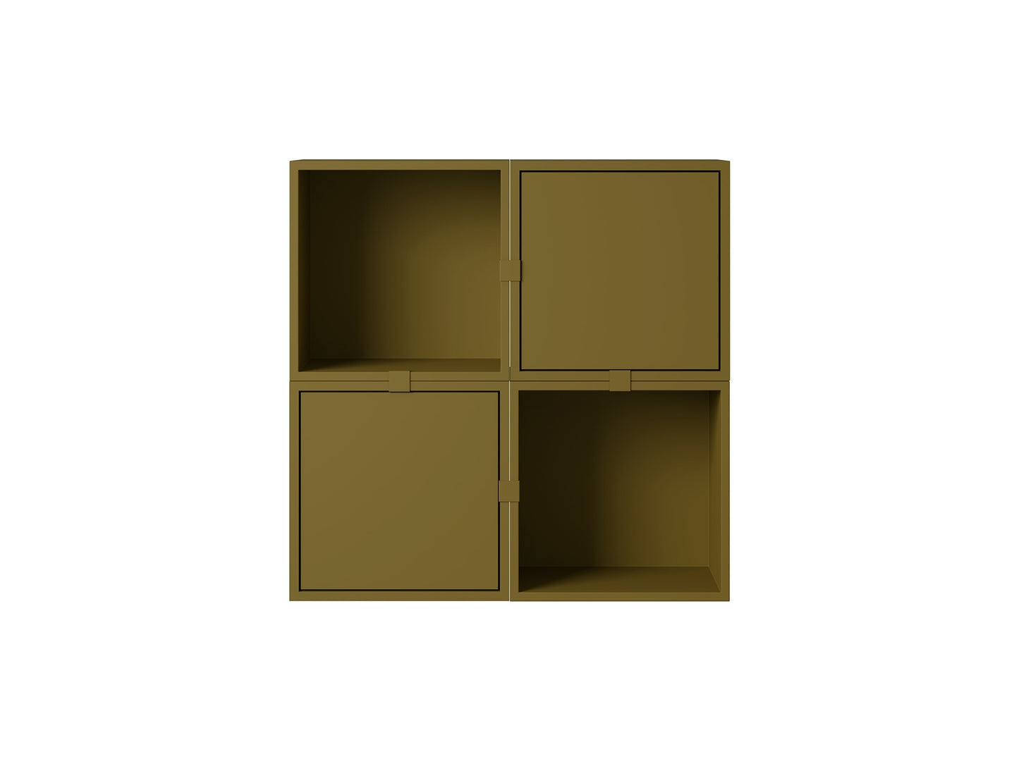 Stacked Storage System - Hallway Storage by Muuto - Configuration 4 / Brown Green