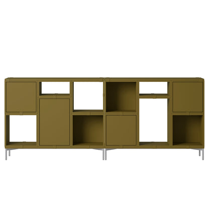 Stacked Storage System - Office Storage by Muuto - Configuration 3 / Brown Green