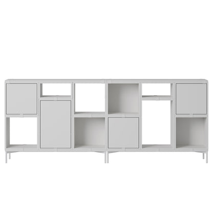 Stacked Storage System - Office Storage by Muuto - Configuration 3 / Grey