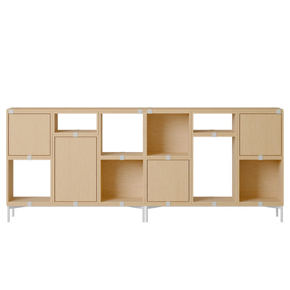 Stacked Storage System - Office Storage by Muuto - Configuration 3 / Oak