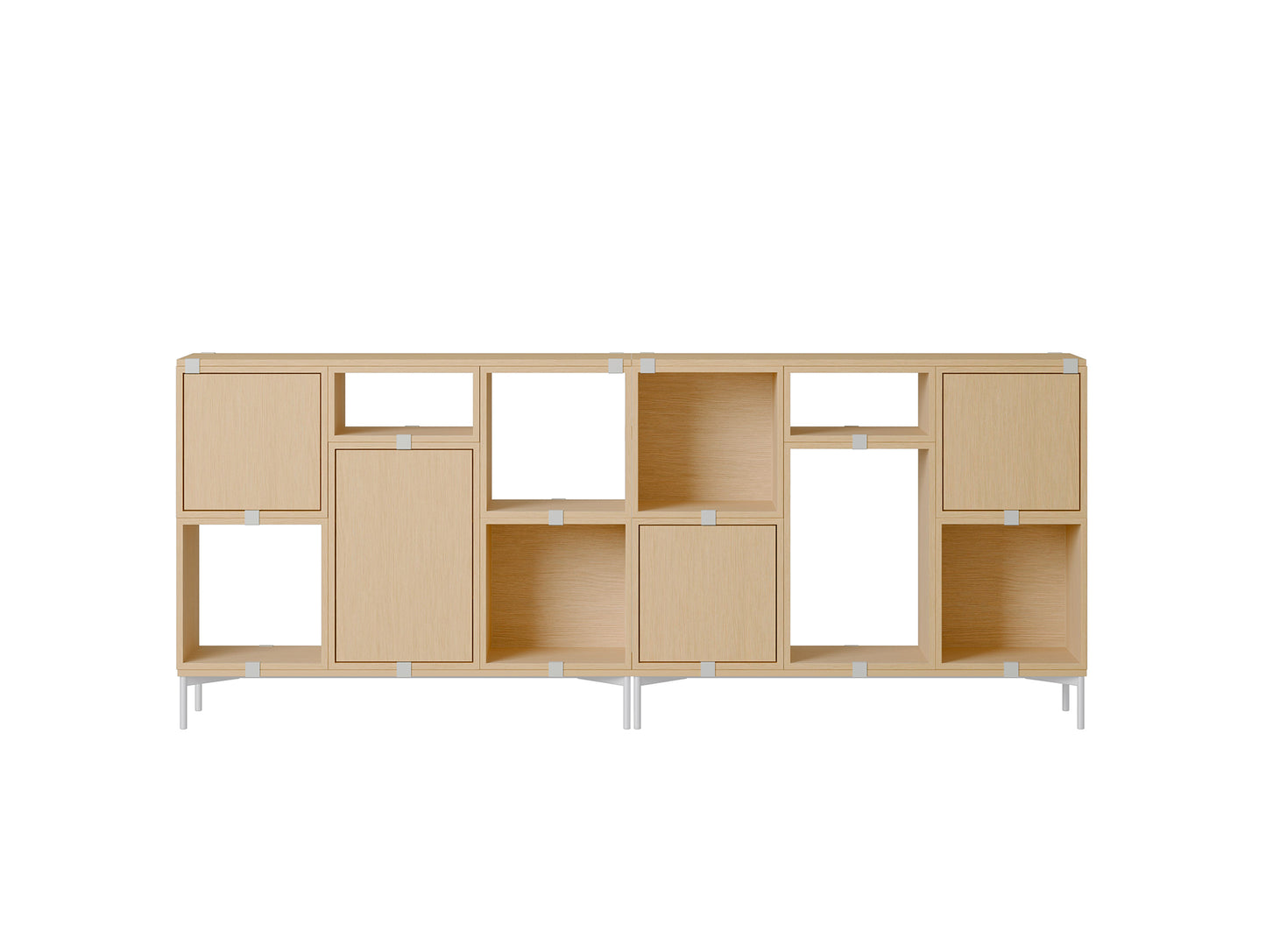 Stacked Storage System - Office Storage by Muuto - Configuration 3 / Oak