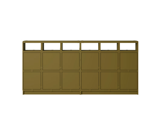 Stacked Storage System - Sideboard by Muuto  / Configuration 1  / Brown Green