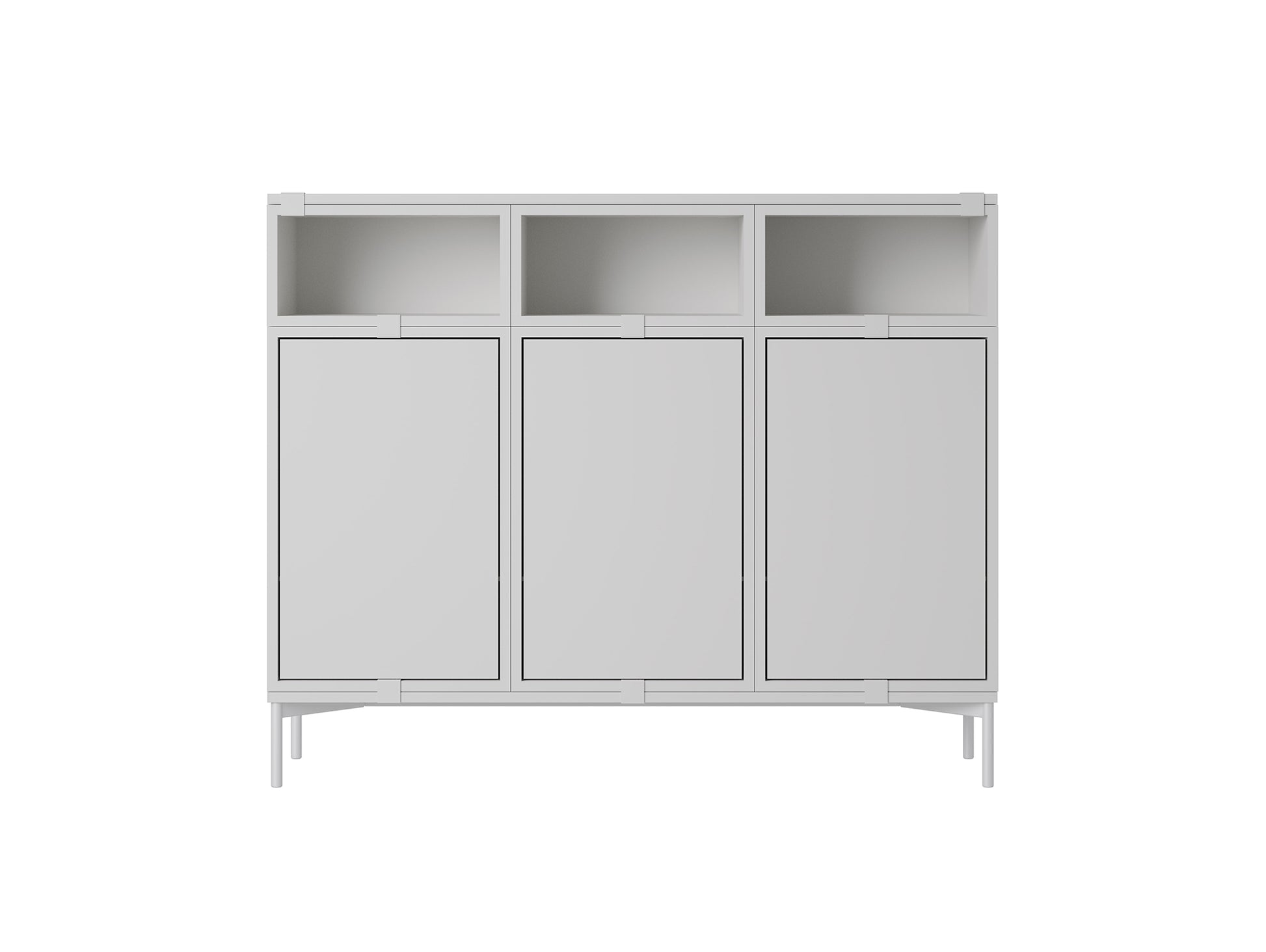 Stacked Storage System - Sideboard by Muuto / Configuration 3 / Grey