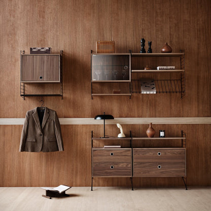 Cabinet with Flip Door by String - W58 / Walnut