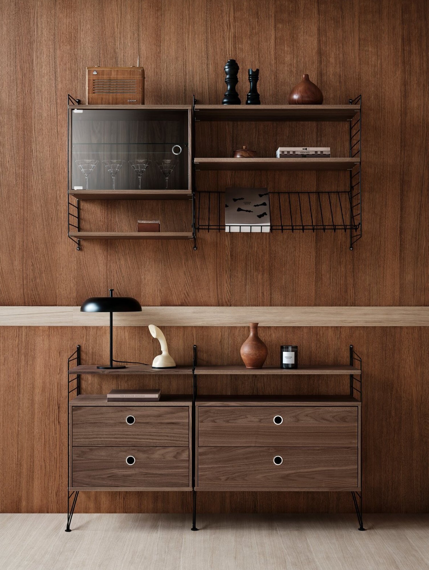 String System Drawers -  Walnut