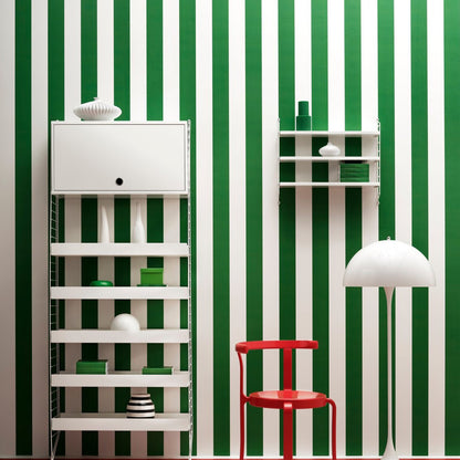 String System Cabinet with Flip Door - White