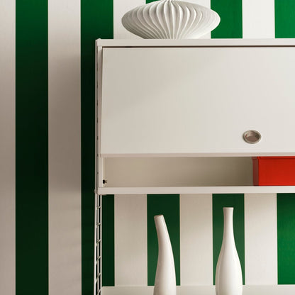 String System Cabinet with Flip Door - White