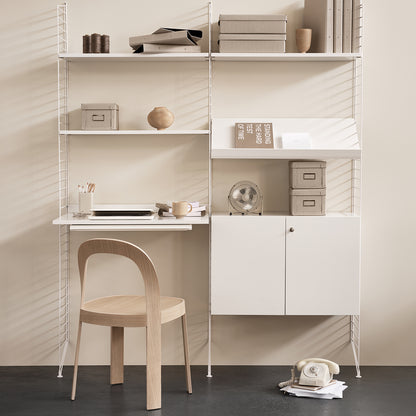 String System Cabinet with Lock - White