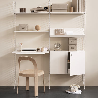 String System Cabinet with Lock - White