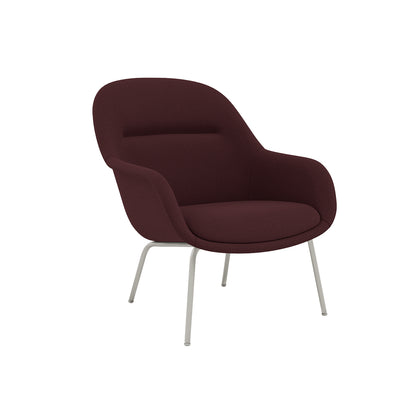 Fiber Lounge Armchair - Tube Base by Muuto / Vidar 693 / Grey Base