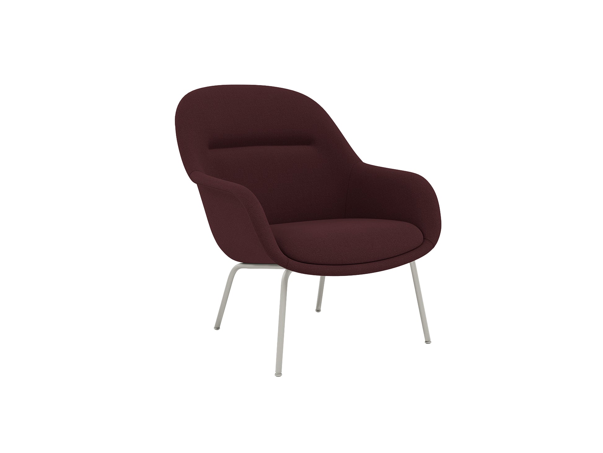 Fiber Lounge Armchair - Tube Base by Muuto / Vidar 693 / Grey Base