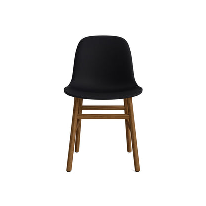 Form Chair Upholstered by Normann Copenhagen - Walnut Base / Ultra Leather Black 41599