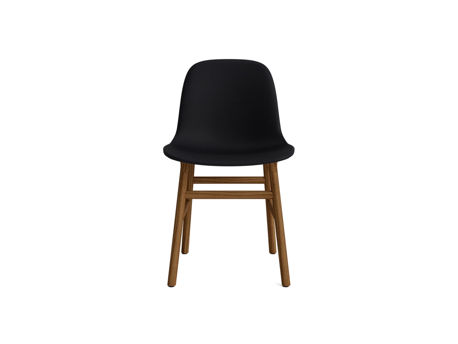 Form Chair Upholstered by Normann Copenhagen - Walnut Base / Ultra Leather Black 41599