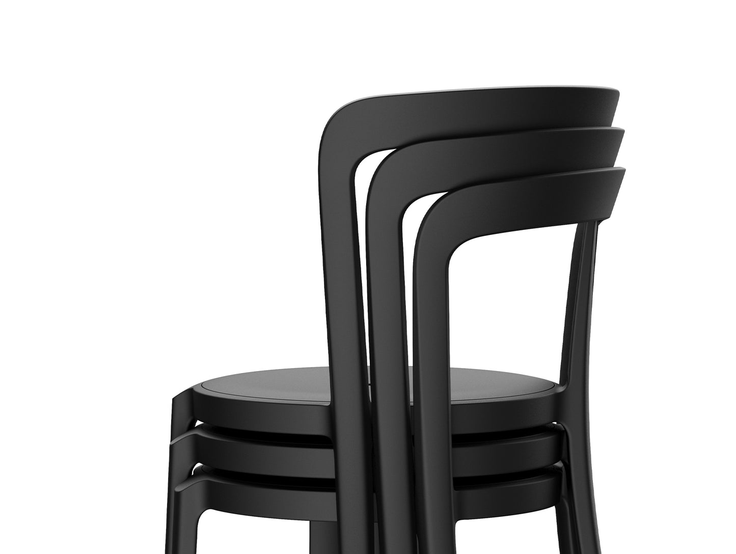 On & On Chair - Recycled Plastic Seat by Emeco / Black