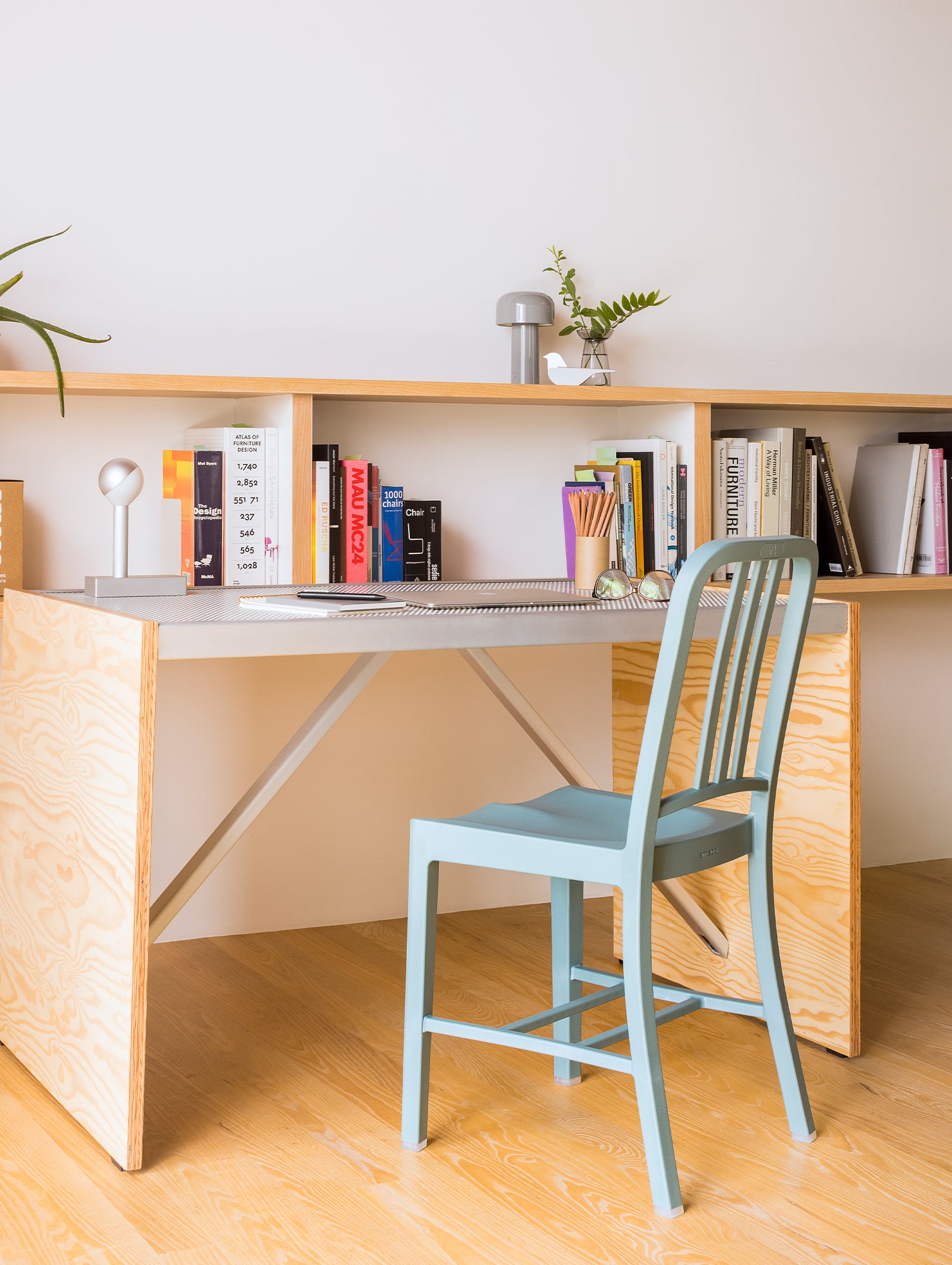 111 Navy Chair by Emeco - Light Blue