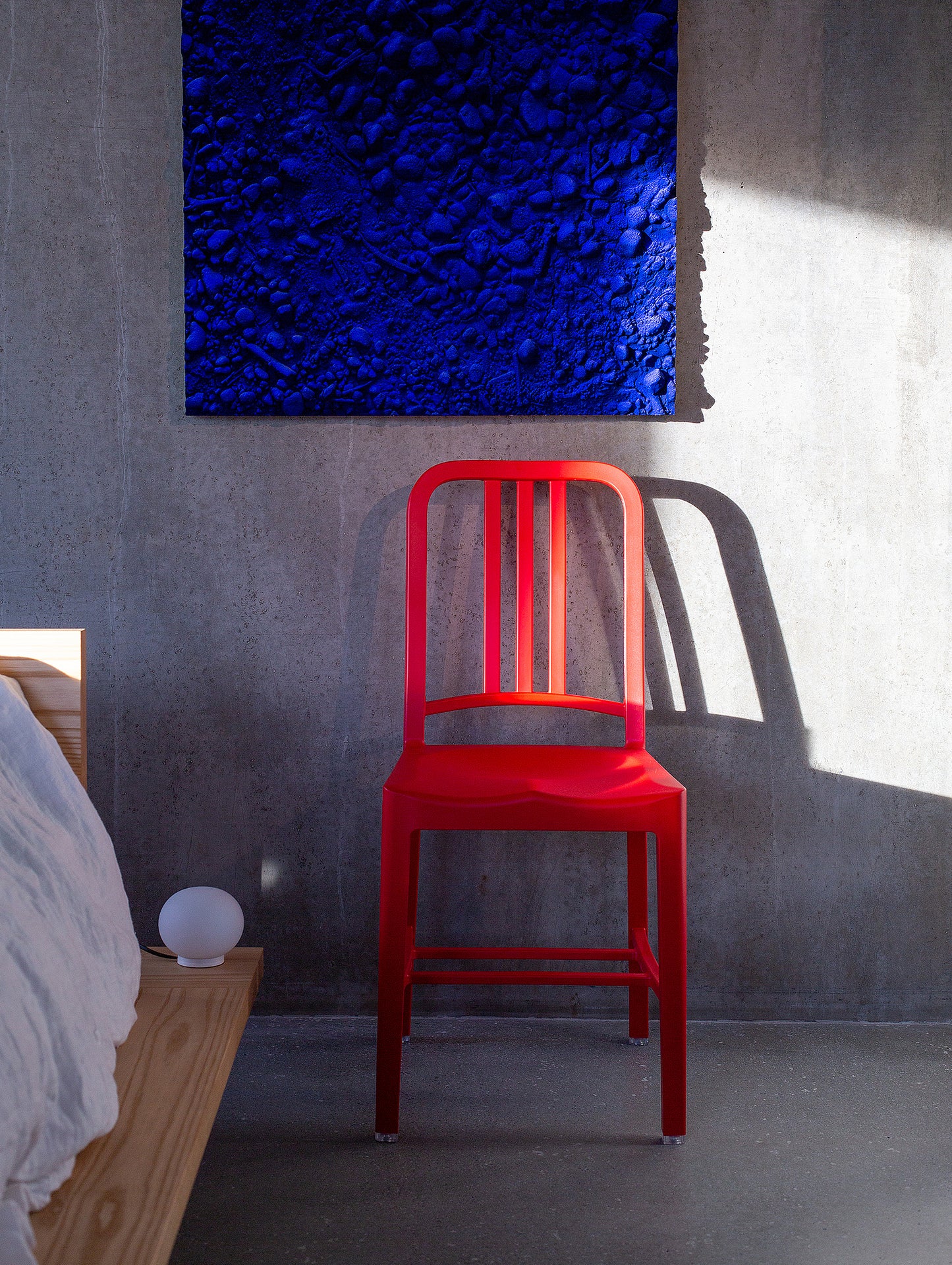 111 Navy Chair by Emeco - Red