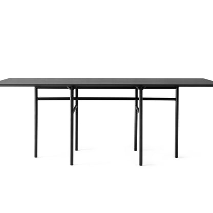 Snaregade Dining Table - Rectangular by Menu - Black Oak Veneer Tabletop / Black Steel Base