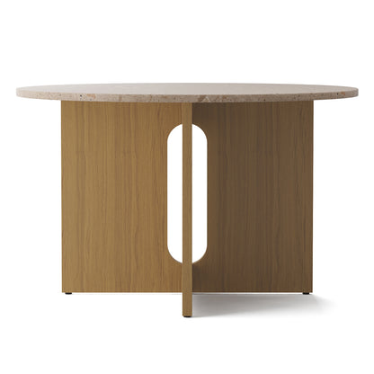 Androgyne Dining Table (Marble Edition) by Menu - Kunis Breccia Stone Top / Natural Oak Veneer Base