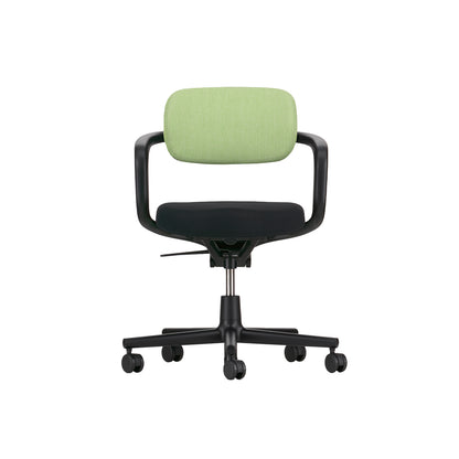 Allstar Office Chair by Vitra - Hopsak 66 Nero Seat / Hopsak 69 Grass Green Ivory Backrest (F60)