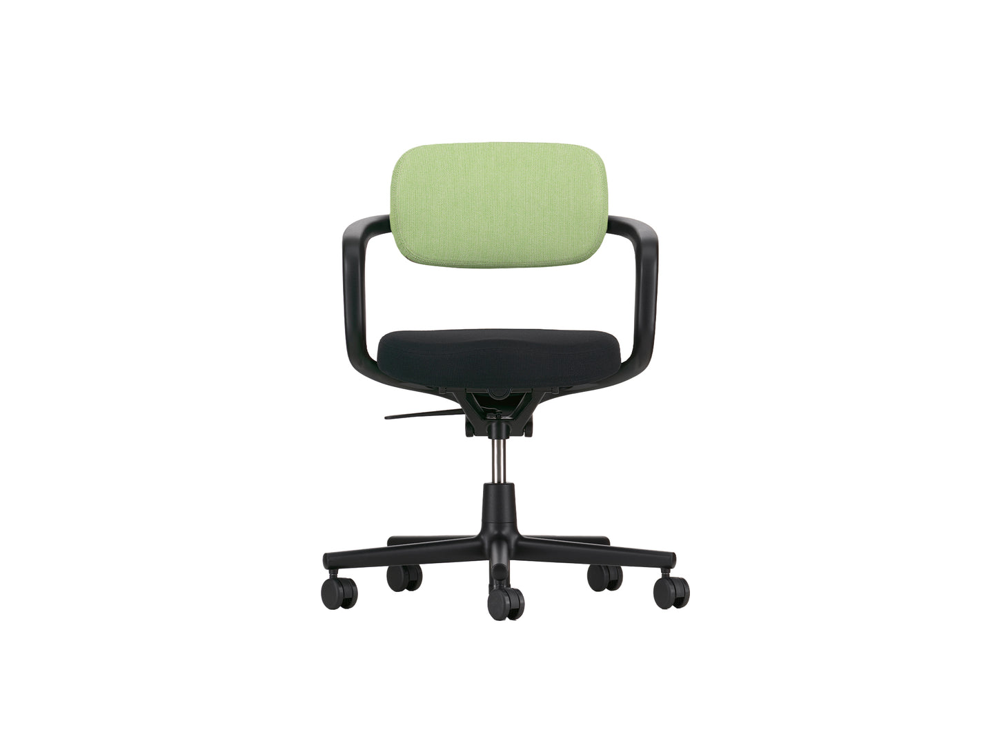 Allstar Office Chair by Vitra - Hopsak 66 Nero Seat / Hopsak 69 Grass Green Ivory Backrest (F60)