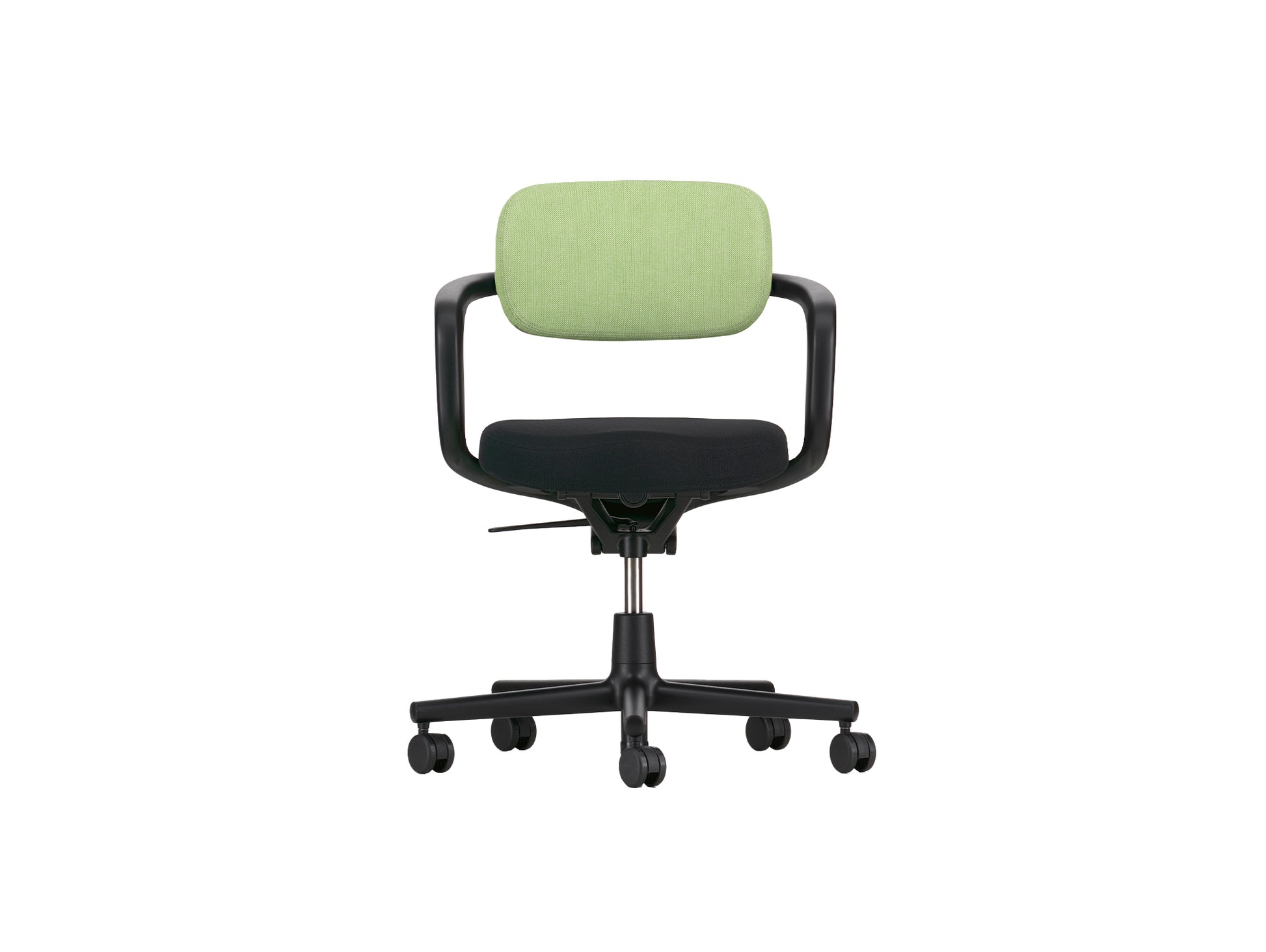 Allstar Office Chair by Vitra - Hopsak 66 Nero Seat / Hopsak 69 Grass Green Ivory Backrest (F60)