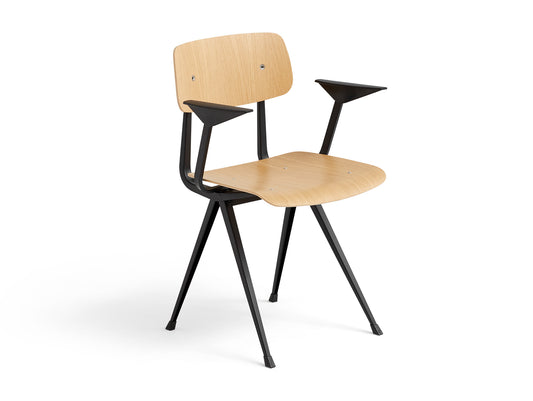 Result Armchair by HAY - Black Base / Lacquered Oak
