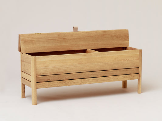 Form and Refine - A Line Storage Bench - White Oiled Oak