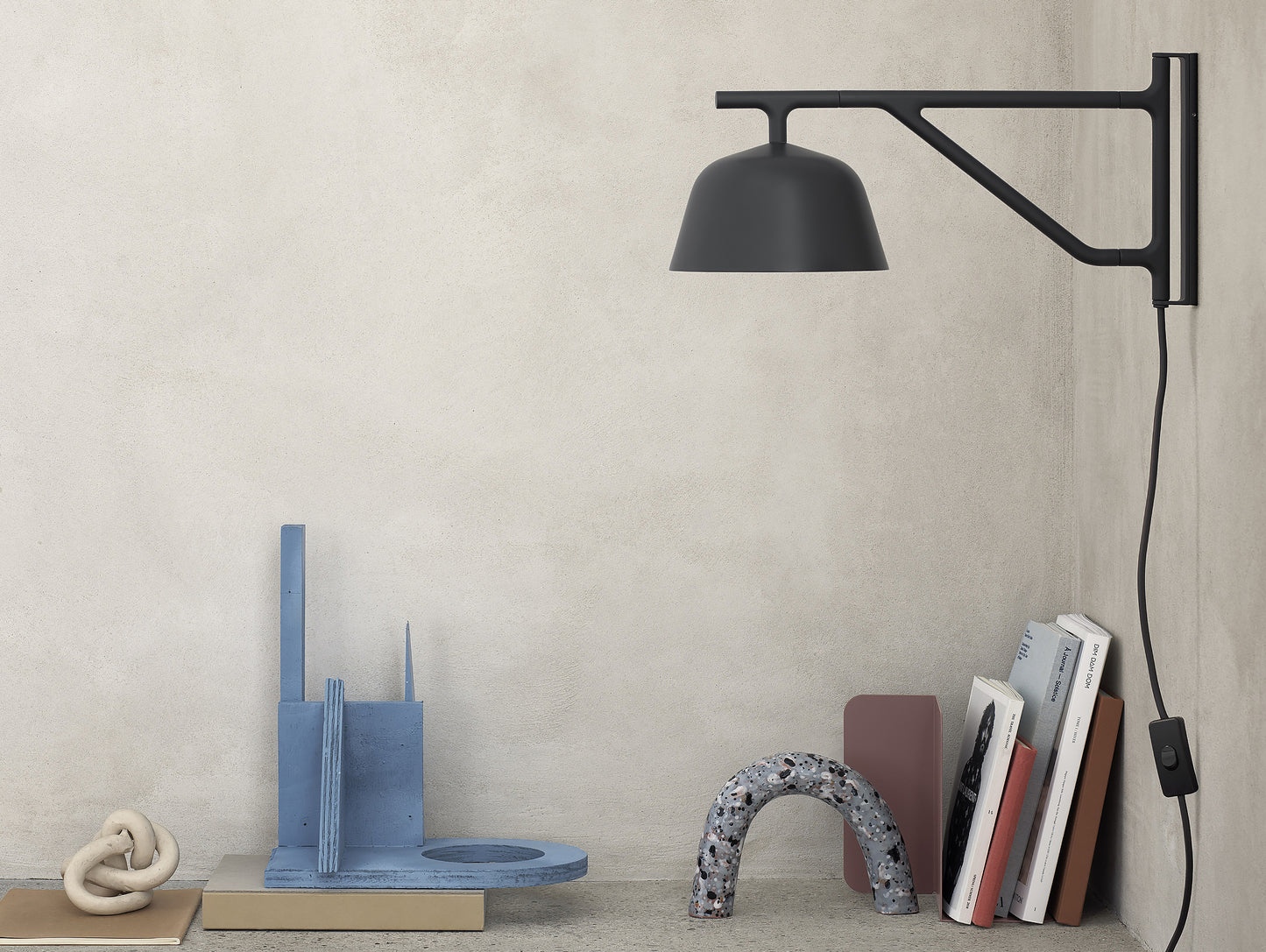 Black Ambit Wall Lamp by Muuto