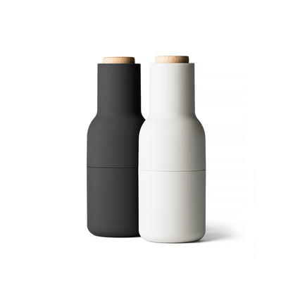 Ash/Carbon Bottle Grinders (Beech top) by Menu