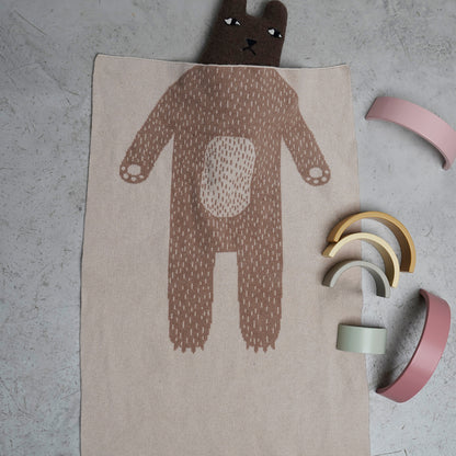 Bear Mini Blanket by Donna Wilson