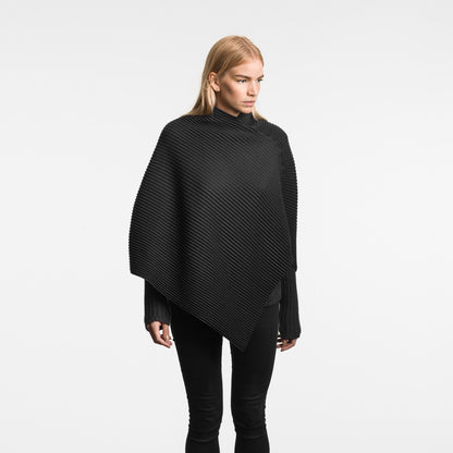 Black Pleece Short Poncho by Design House Stockholm