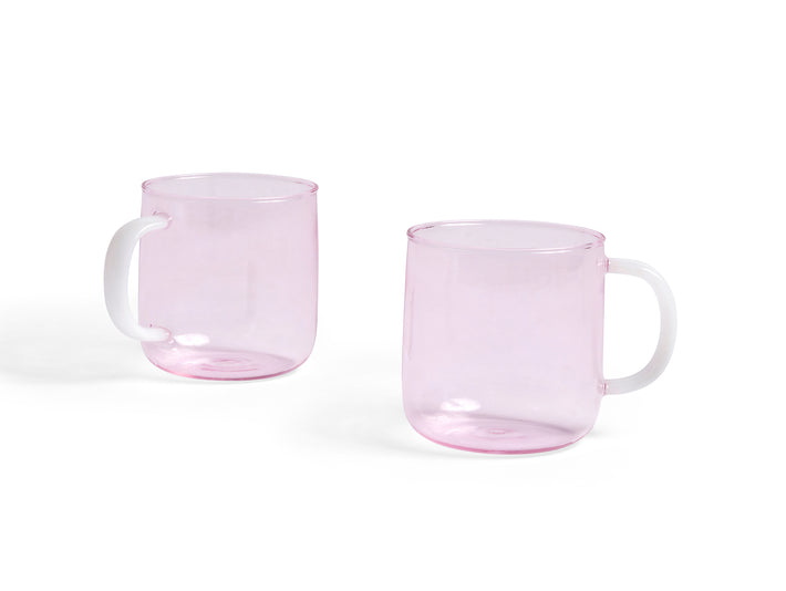 Pink Borosilicate Mugs - Set of 2 by HAY