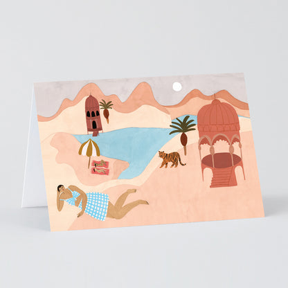 '사막 해변' 아트 카드