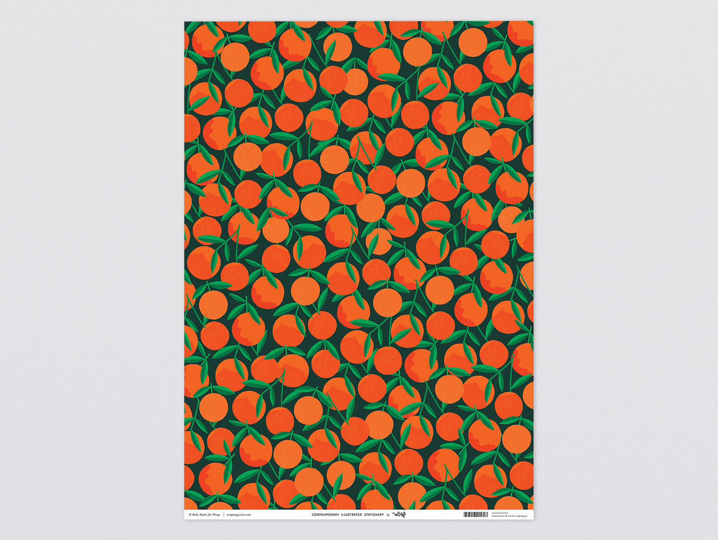 Clementines Wrapping Paper - x 3 Sheets by Wrap