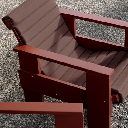 Crate Lounge Chair Quilted Cushion by HAY - Iron Red