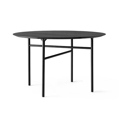Snaregade Dining Table - Circle by Menu / D120 cm / Black Oak Veneer Tabletop / Black Steel Base