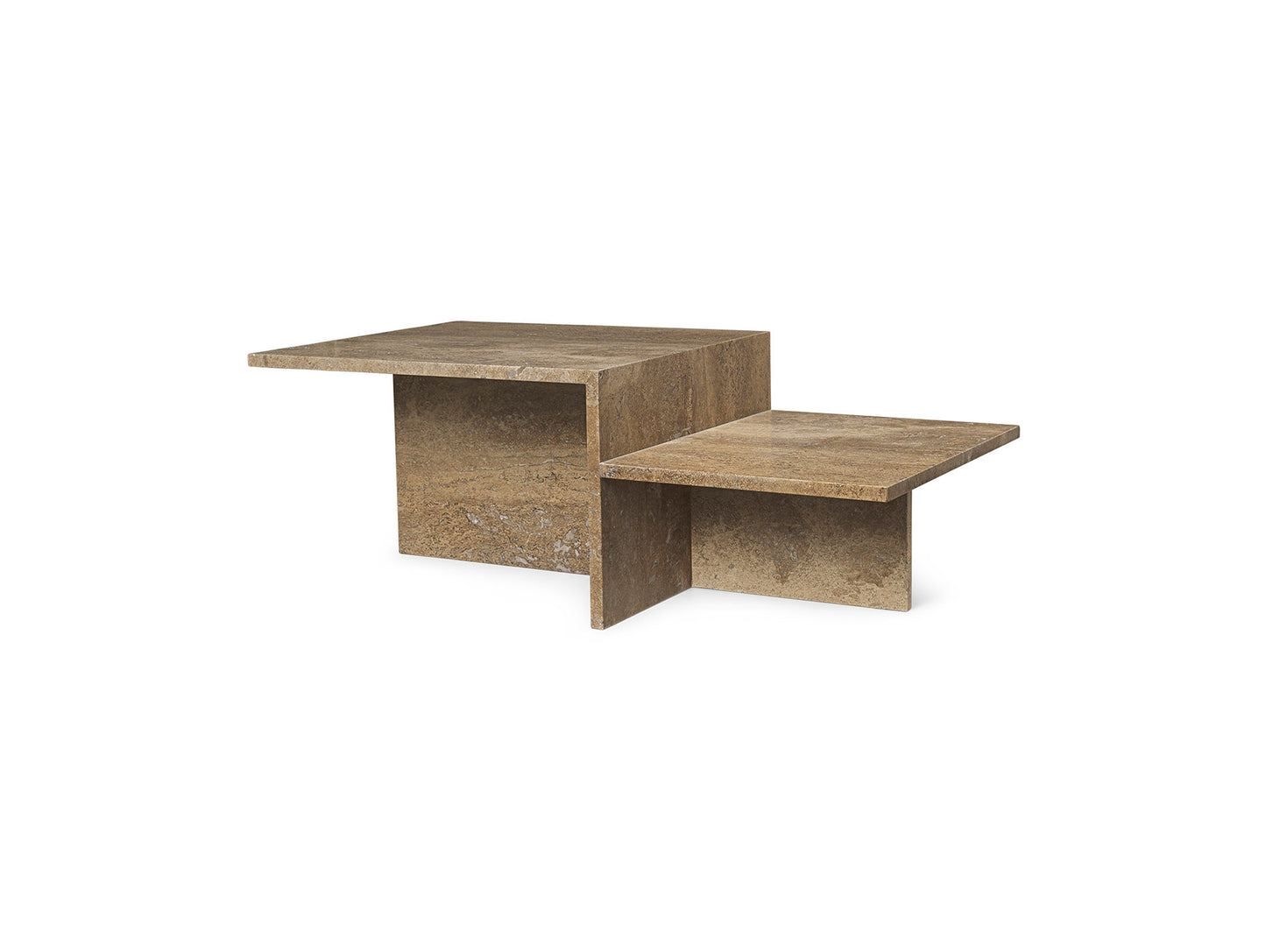 Distinct Coffee Table by Ferm Living - Dark Brown Travertine