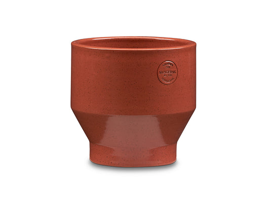 18 cm Glazed Burned Red Indoor Edge Pot by Skagerak